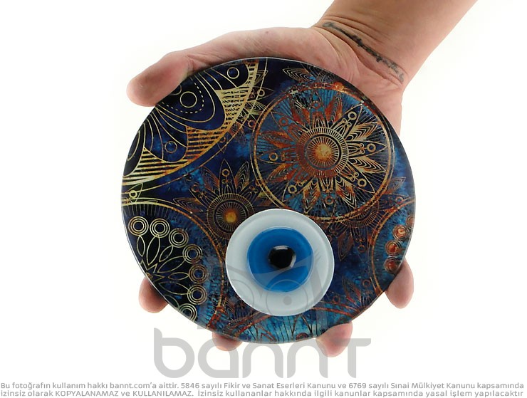 Güneş Masa Üstü Füzyon Cam Nazarlık 16cm Güneş Masa Üstü Füzyon Cam Nazarlık 16cm