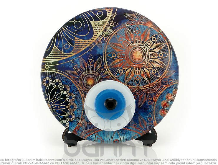 Güneş Masa Üstü Füzyon Cam Nazarlık 16cm Güneş Masa Üstü Füzyon Cam Nazarlık 16cm