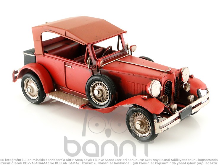 Klasik Metal Araba Kırmızı (Büyük Boy)