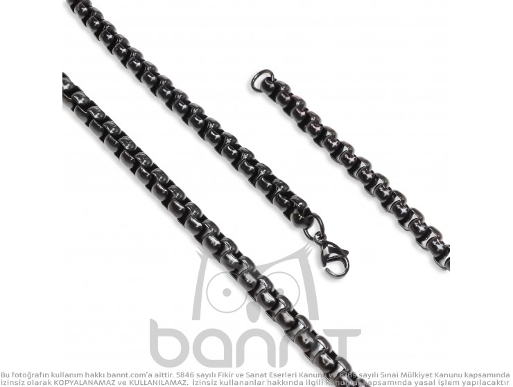 Rudi Arnavut Çelik Kolye 6Mm