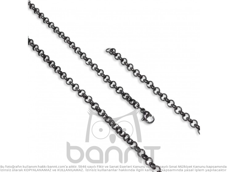 Rudi Forse Çelik Kolye 1Mm X 4Mm