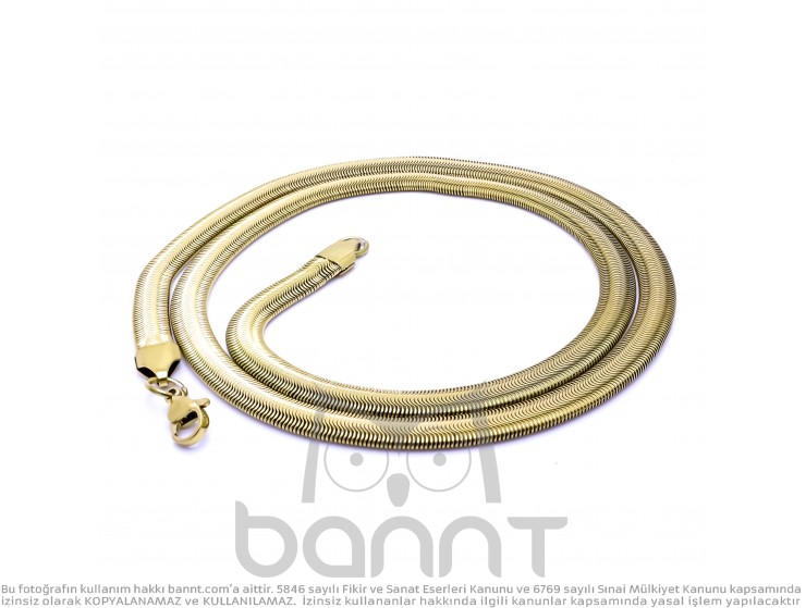 Rudi İtalyan Çelik Kolye 2Mm X 6Mm