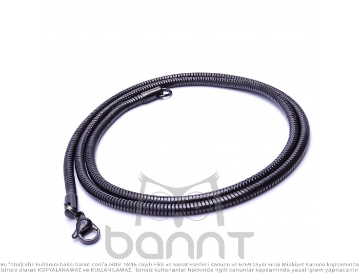 Rudi Spiral Çelik Kolye 3Mm