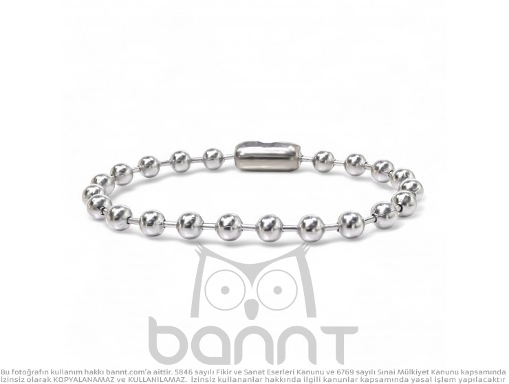  Çelik Top Zincir Bileklik 6mm