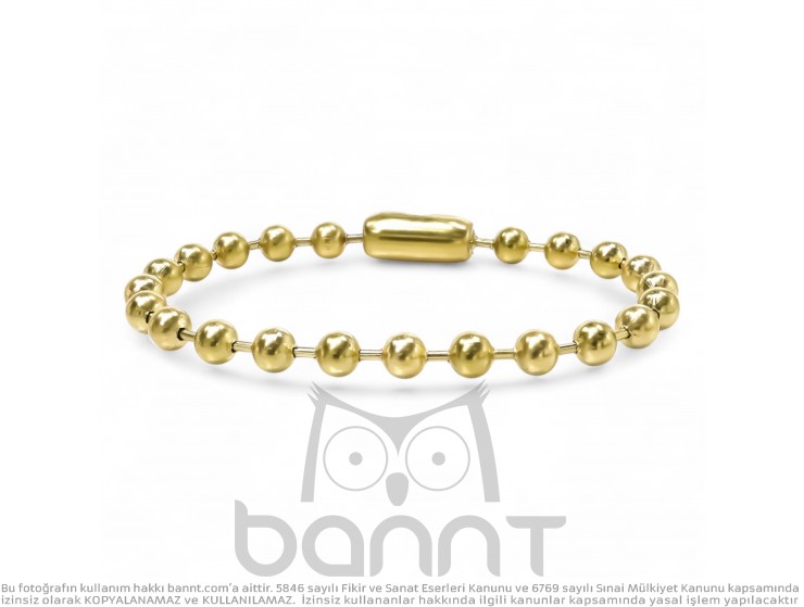  Çelik Top Zincir Bileklik 6mm