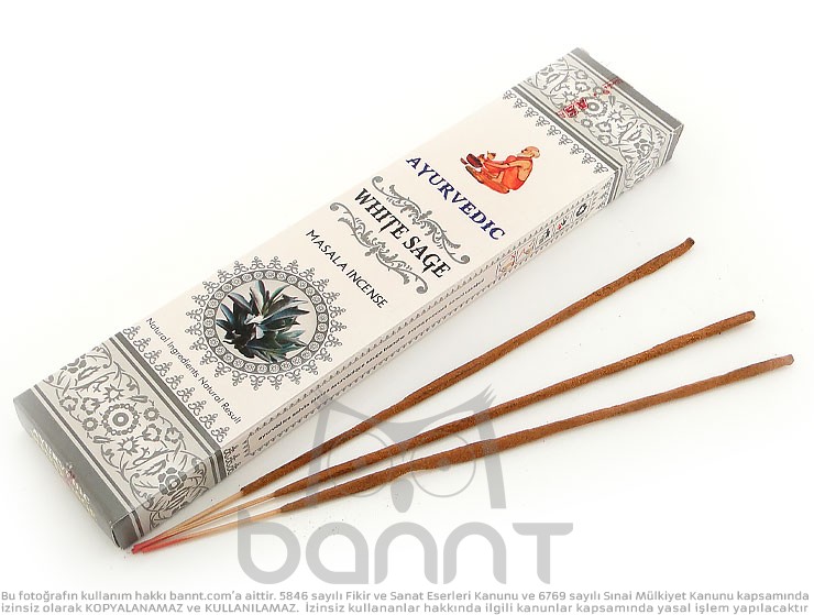 Ayurvedic Beyaz Adaçayı Organik Tütsü Ayurvedic Beyaz Adaçayı Organik Tütsü