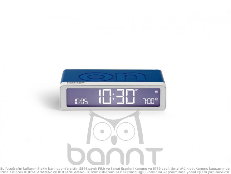Lexon x Pantone Flip Klasik Alarm Saat Mavi