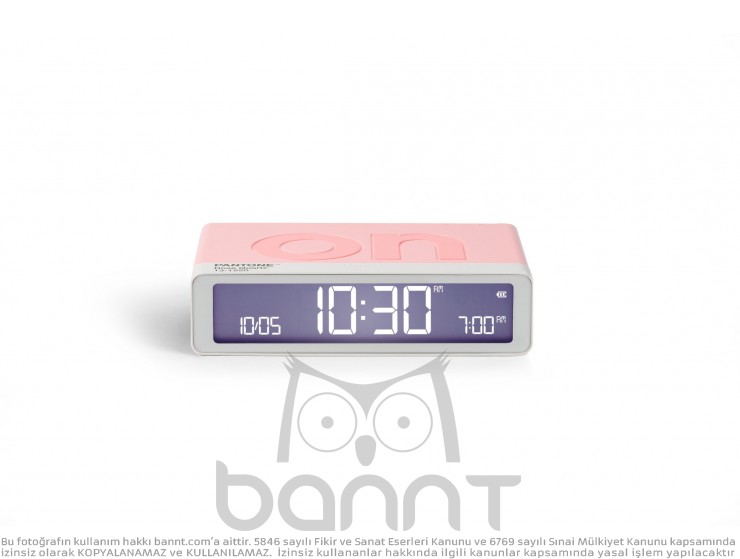 Lexon x Pantone Flip Klasik Alarm Saat Pembe