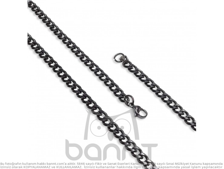 Rudi Çelik Erkek Siyah Kolye 1.6Mm Rudi Çelik Erkek Siyah Kolye 1.6Mm