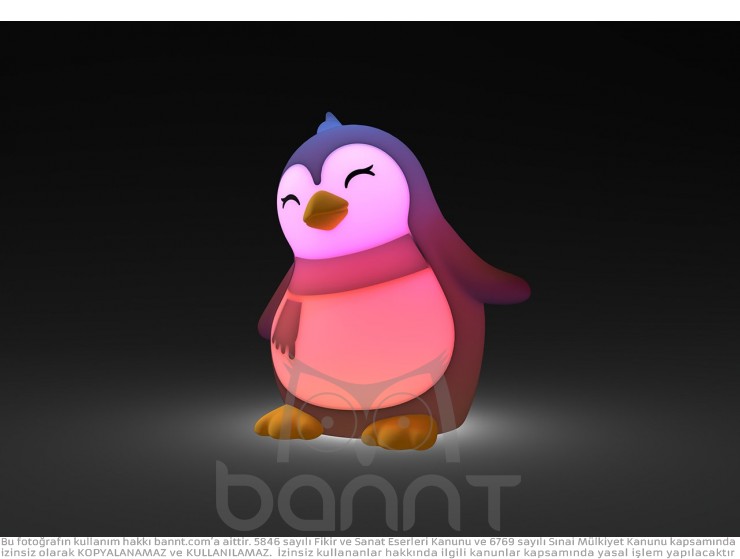 Dhink Silikon Şarjlı Gece Lambası Penguen Dhink Silikon Şarjlı Gece Lambası Penguen