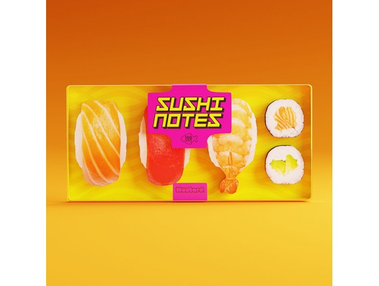 Mustard Sushi Bento Sticky Not Kağıdı ve Page Marker Seti