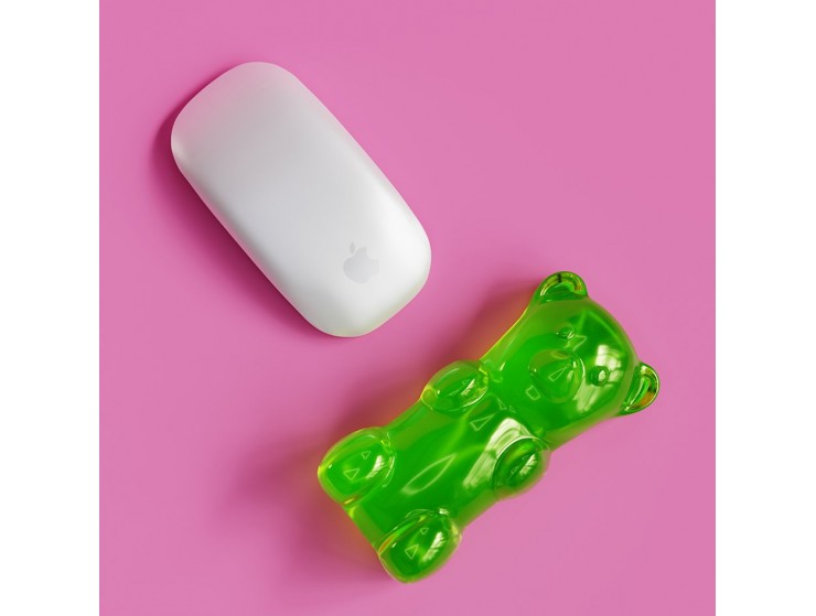 Mustard Gummy Bear Mouse Bilek Desteği - Yeşil