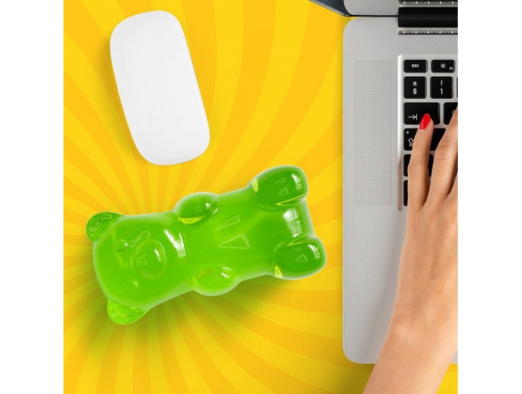 Mustard Gummy Bear Mouse Bilek Desteği - Yeşil