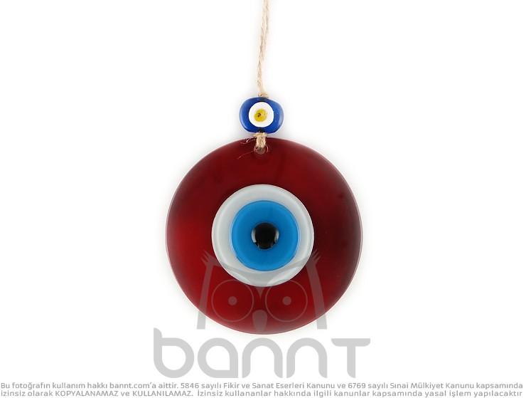 Bordo Füzyon Cam Nazar Boncuğu 12cm Bordo Füzyon Cam Nazar Boncuğu 12cm