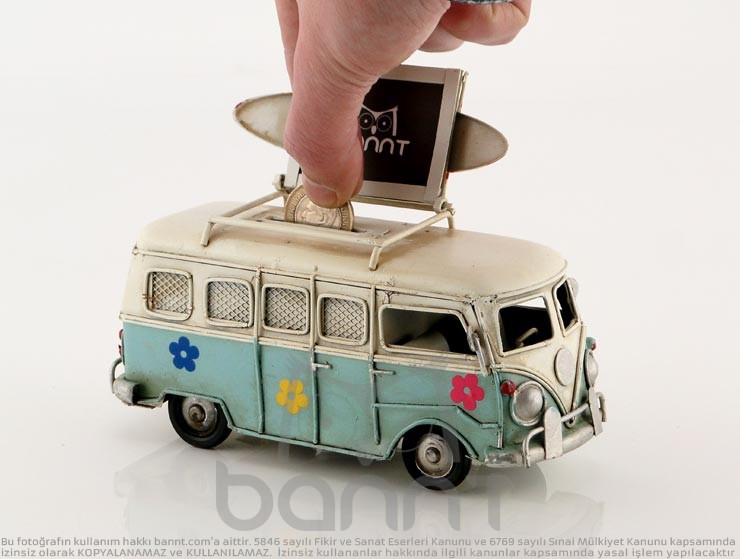 Camper Van Fotoğraf Çerçeveli Kumbara III Camper Van Fotoğraf Çerçeveli Kumbara III