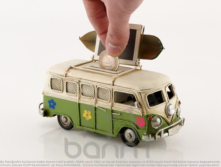 Camper Van Fotoğraf Çerçeveli Kumbara V Camper Van Fotoğraf Çerçeveli Kumbara V