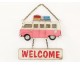 Vintage Camper Van Metal Kapı Yazısı