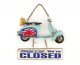 Vintage Vespa Metal Kapı Yazısı