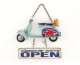 Vintage Vespa Metal Kapı Yazısı