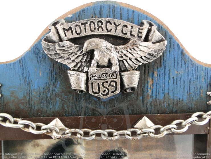 Vintage 3D Motorcycle Fotoğraf Çerçevesi