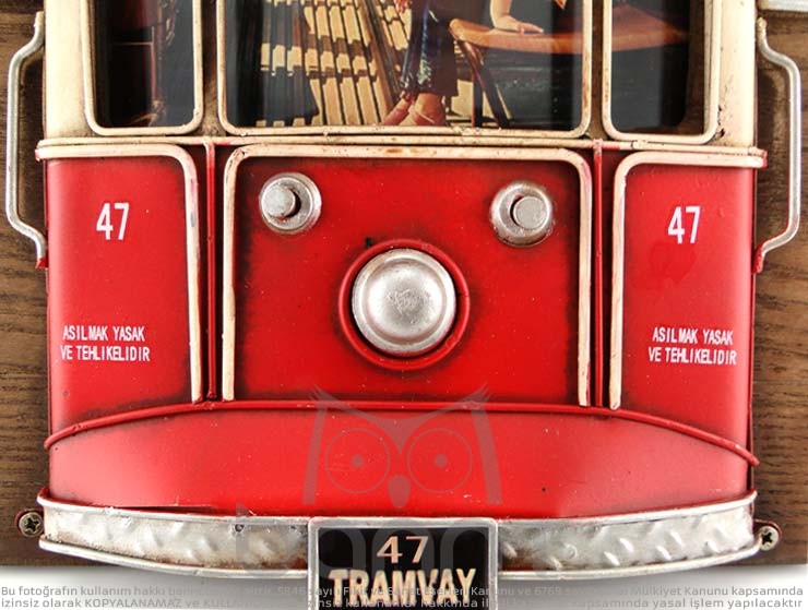 Vintage 3D Taksim Tramvay Fotoğraf Çerçevesi