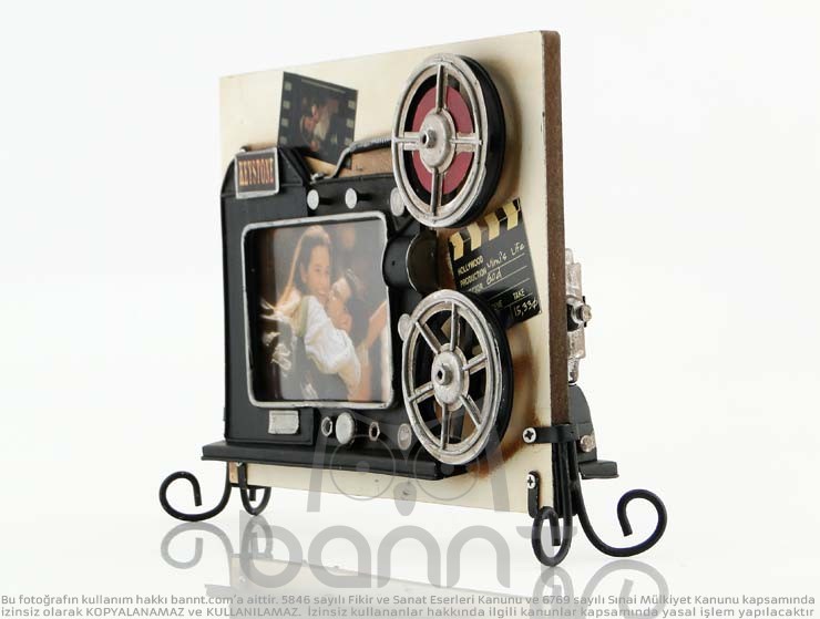 Çift Taraflı Vintage 3D Camera Fotoğraf Çerçevesi