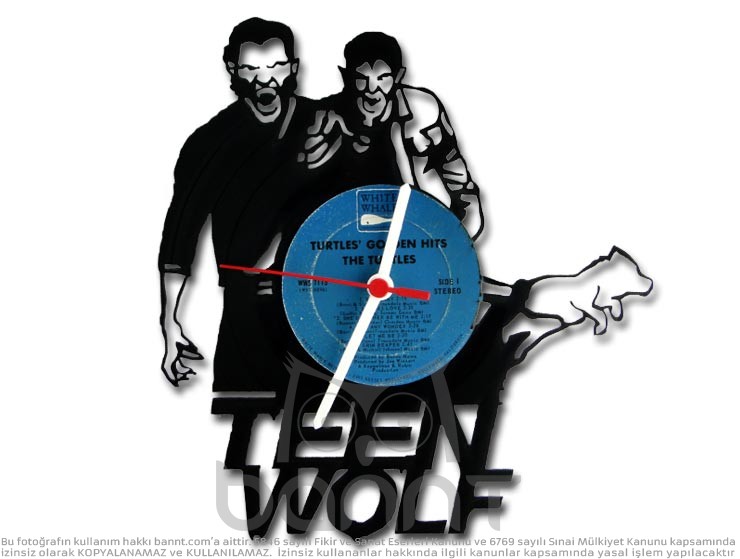 Teen Wolf Vinyl Record Duvar Saati