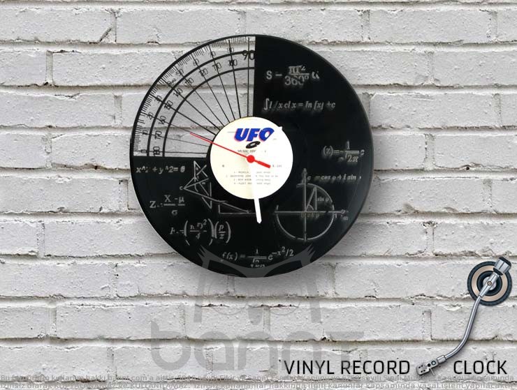 Maths Vinyl Record Duvar Saati