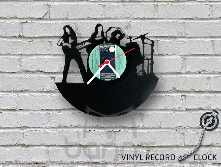 Rock Band Vinyl Record Duvar Saati