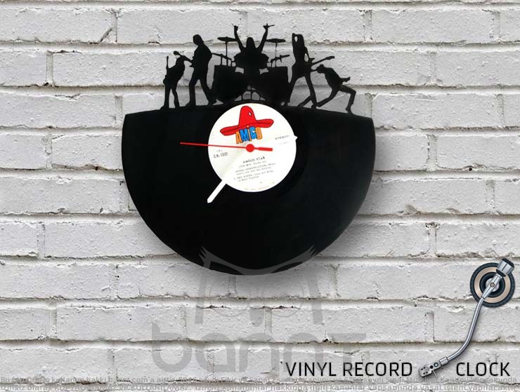 Blues Band Vinyl Record Duvar Saati III