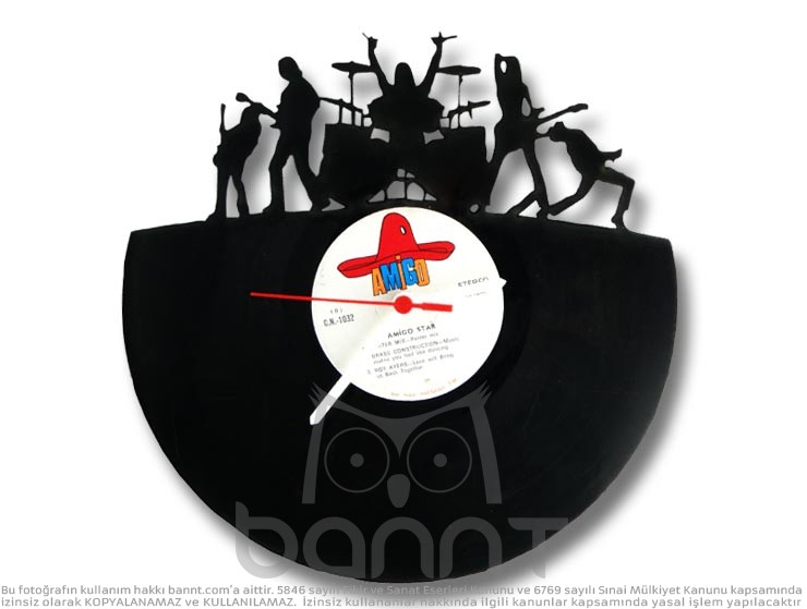 Blues Band Vinyl Record Duvar Saati III Blues Band Vinyl Record Duvar Saati III