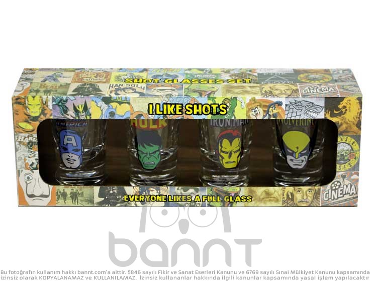 Marvel Shot Bardak Takımı Marvel Shot Bardak Takımı