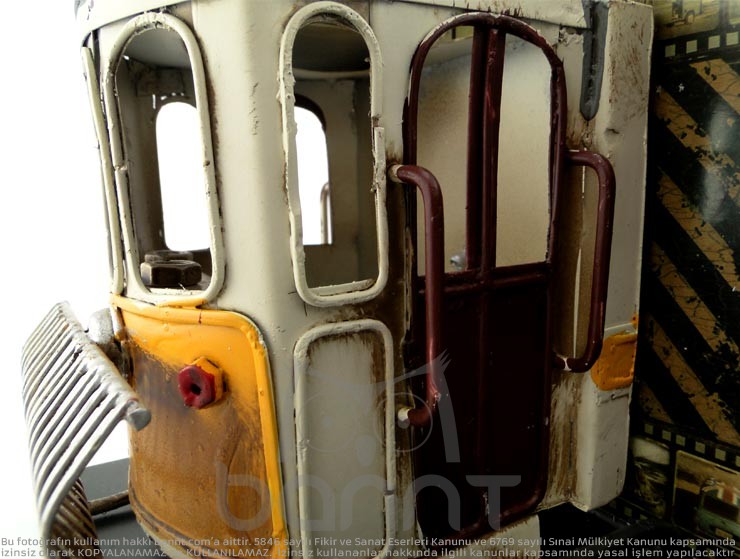 Vintage 3D Tramvay Fotoğraf Çerçeveli Kalemlik