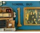 Vintage 3D School Bus Fotoğraf Çerçevesi II