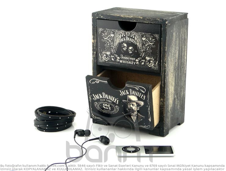 Jack Daniels Çekmeceli Ahşap Kutu Jack Daniels Çekmeceli Ahşap Kutu