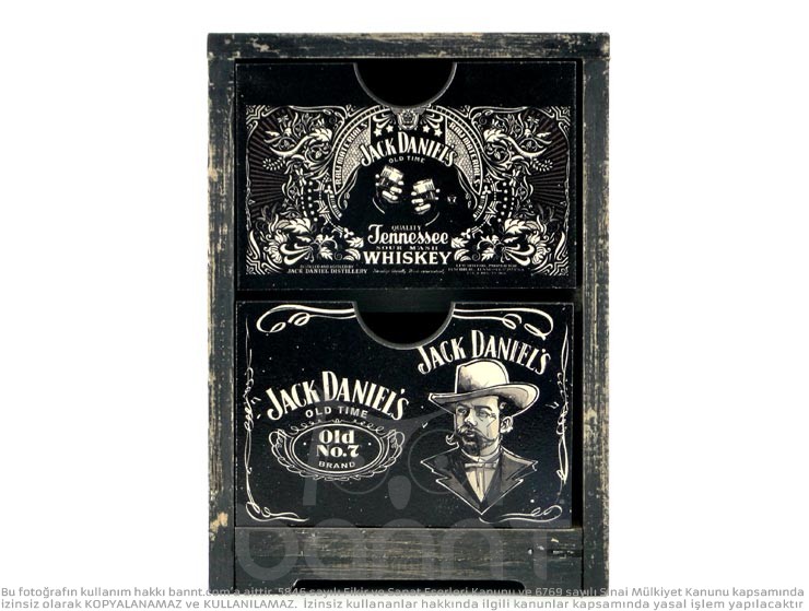 Jack Daniels Çekmeceli Ahşap Kutu Jack Daniels Çekmeceli Ahşap Kutu