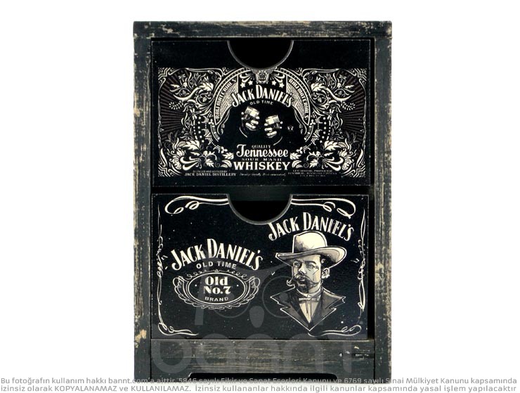 Jack Daniels Çekmeceli Ahşap Kutu