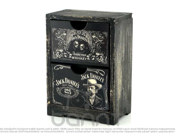 Jack Daniels Çekmeceli Ahşap Kutu