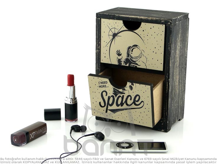 Space Çekmeceli Ahşap Kutu Space Çekmeceli Ahşap Kutu
