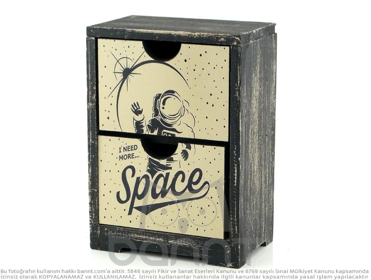 Space Çekmeceli Ahşap Kutu Space Çekmeceli Ahşap Kutu
