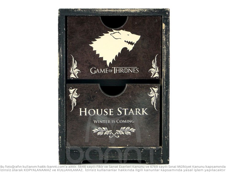 House Stark Çekmeceli Ahşap Kutu