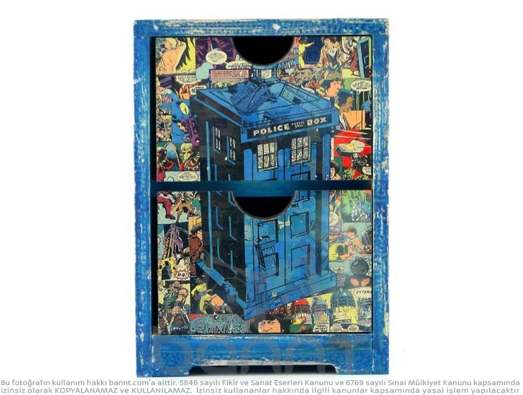 Tardis Çekmeceli Ahşap Kutu Tardis Çekmeceli Ahşap Kutu