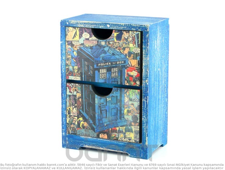 Tardis Çekmeceli Ahşap Kutu Tardis Çekmeceli Ahşap Kutu