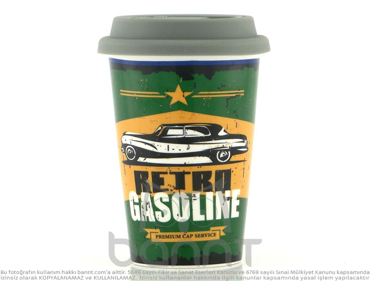 Retro Gasoline Kupa Bardak