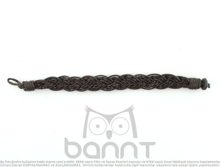 Braid Örgü Deri Bileklik (Kahverengi) Braid Örgü Deri Bileklik (Kahverengi)