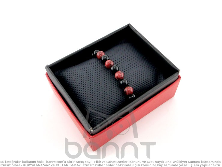 Coral Onyx Doğal Taş Bileklik