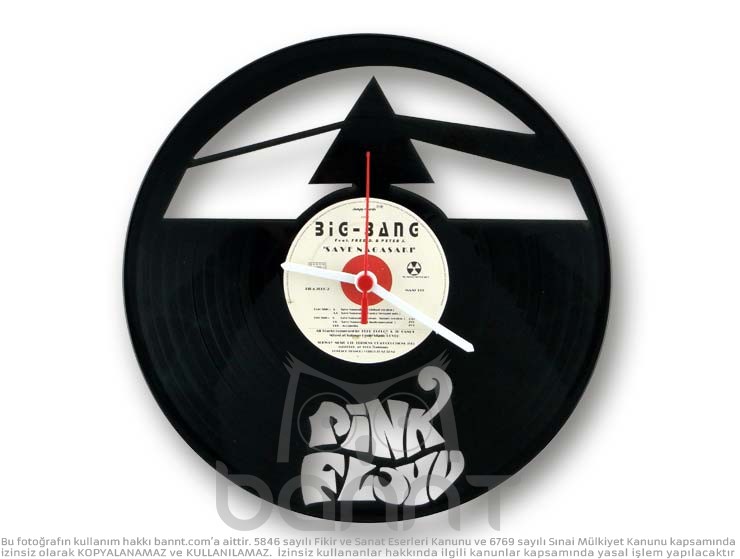 Pink Floyd Vinyl Record Duvar Saati