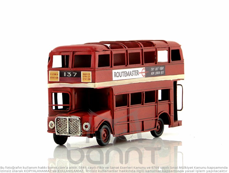Retro London Bus Kalemlik Retro London Bus Kalemlik