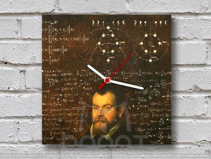 Galileo Galilei Ahşap Duvar Saati