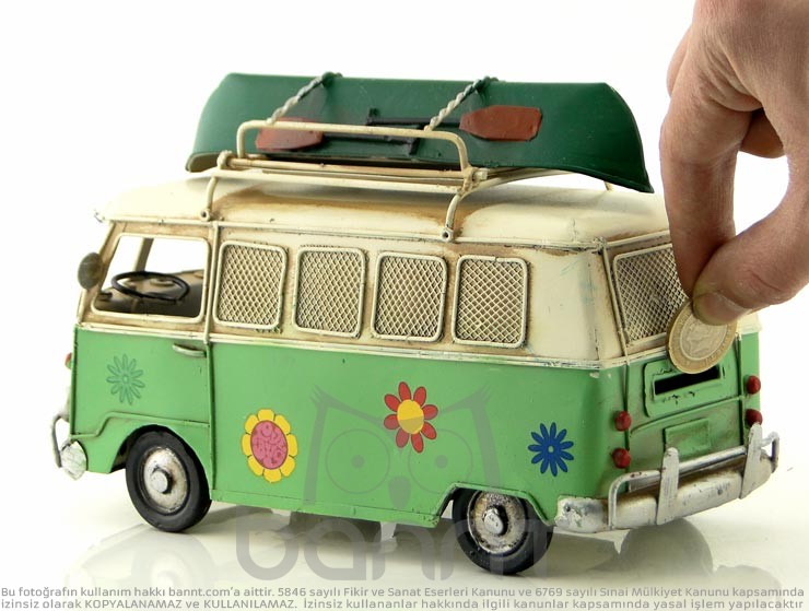 Campervan Vosvos Fotoğraf Çerçeveli Kumbara (Orta Boy) Campervan Vosvos Fotoğraf Çerçeveli Kumbara (Orta Boy)